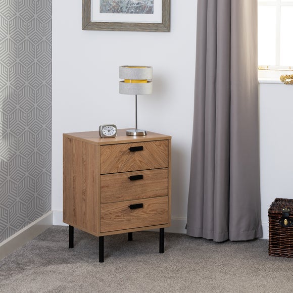 Barker 3 Drawer Bedside Table