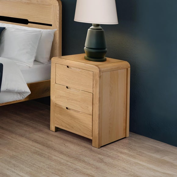 Curve 3 Drawer Bedside Table