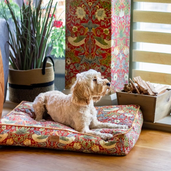 Morris & Co Strawberry Thief Mattress Pet Bed