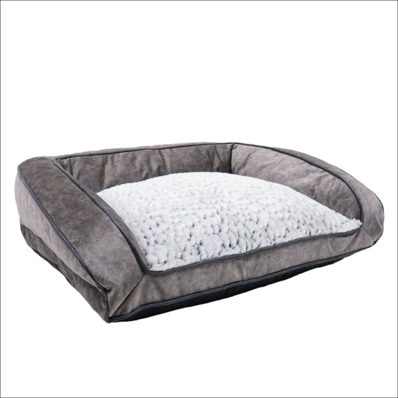 Rosewood Fleece Plush Pet Sofa