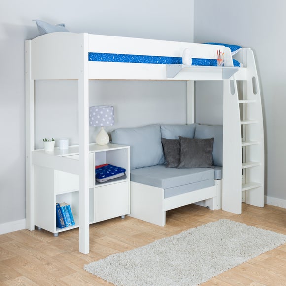 Stompa Uno High Sleeper with Corner Sofa and Cube Unit
