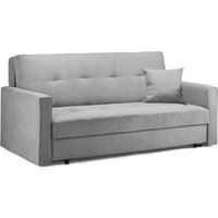 Viola Plush Velvet 3 Seater Sofa Bed In Grey