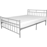 Dieppe Metal Small Double Bed In Silver