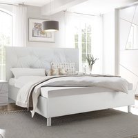Victoria Fabric King Size Bed In Matt White
