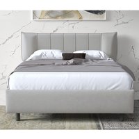 Hugo Fabric Small Double Bed In Ice