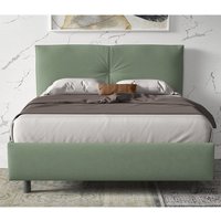 Malvern Fabric Small Double Bed In Sage Green