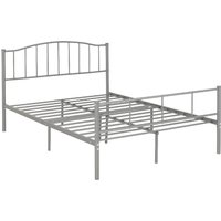Navarre Metal Double Bed In Silver