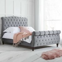 Colora Fabric King Size Bed In Grey