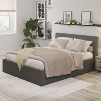 Alfreton Fabric Ottoman Storage King Size Bed In Grey