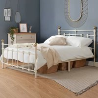 Atalla Metal Double Bed In Cream