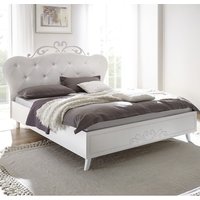 Nivea Wooden King Size Bed In Serigraphy White