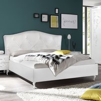 Gilroy Wooden King Size Bed In Serigraphy White