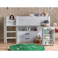 Julian Bowen Otis White Wooden Mid Sleeper Bed Frame - 3ft Single