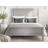 LPD Bay Cement Grey Wooden Bed Frame - 4ft6 Double