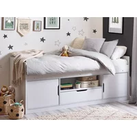 Julian Bowen Atom White Wooden Cabin Bed Frame - 3ft Single