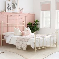 Emilia Metal Double Bed In Cream