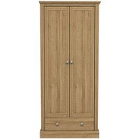 Devan Wooden Wardrobe With 2 Doors And 1 Drawer In Oak