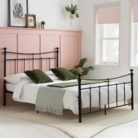 Emilia Metal Double Bed In Black