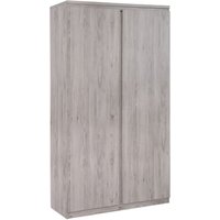 Jadiel Wooden Wardrobe In Grey Oak With 2 Doors