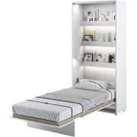 Cadillac Vertical Wall High Gloss Single Bed In White