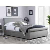 Birlea Lancaster Grey Fabric 2 Drawer Bed Frame - 5ft King Size