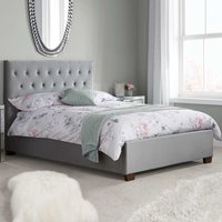 Carrboro Fabric King Size Bed In Grey