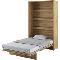 Cadillac Vertical Wall Wooden Small Double Bed In Artisan Oak