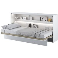 Cadillac Horizontal Wall High Gloss Single Bed In White