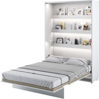 Cadillac Vertical Wall High Gloss Double Bed In White