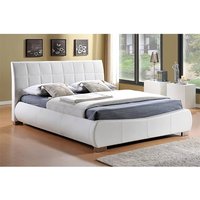 Dorado Faux Leather King Size Bed In White