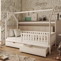 Nepean Wooden Day Bed With Foam Mattress In Matt White