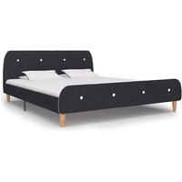 Bellvue Fabric King Size Bed In Dark Grey
