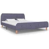 Bellvue Fabric King Size Bed In Light Grey