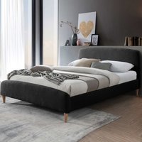 Otaola Fabric King Size Bed In Charcoal