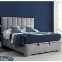 Milton Fabric Ottoman Storage King Size Bed In Grey