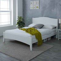 Lakeland Wooden Double Bed In White