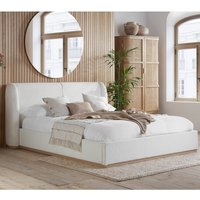 Ellijay Fabric King Size Bed In White