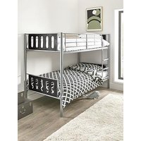Very Home Cyber Metal Bunk Bed (Can Be Split Into 2 Beds) With Mattress Options (Buy &Amp; Save!) - Bunk Bed Frame With 2 Standard Mattresses