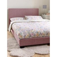 Very Home Riley Fabric Small Double Bed Frame With Mattress Options (Buy &Amp; Save!) - Antique Rose - Bed Frame Only