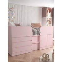 Very Home Bailey Mid Sleeper Bed With Mattress Options (Buy &Amp; Save) - Pink - Fsc&Reg; Certified - Bed Frame With Standard Mattress