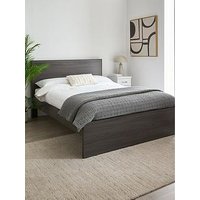Very Home Camberley Bed Frame With Mattress Options (Buy &Amp; Save!) - Dark Oak - Bed Frame With Microquilt Mattress