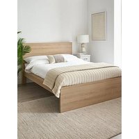Very Home Camberley Bed Frame With Mattress Options (Buy &Amp; Save!) - Light Oak - Bed Frame With Memory Mattress