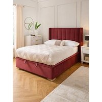 Very Home New Dakota Velvet Lift Up Ottoman Bed With Mattress Options (Buy &Amp; Save!) - Burgundy - Bed Frame Only