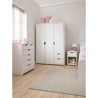 Very Home Aspen 3 Piece Package - 3 Door, 2 Drawer Wardrobe, 4 + 2 Chest And Bedside Table - White Oak Effect