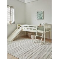 Very Home Novara Mid Sleeper With Slide With Mattress Options (Buy &Amp; Save!) - White - Fsc&Reg; Certified - Bunk Bed With Premium Mattress