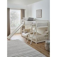 Very Home Novara Bunk Bed With Slide With Mattress Options (Buy &Amp; Save!) - White - Fsc&Reg; Certified - Bed Frame With Premium Mattress