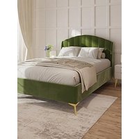 Gfw Pettine End Lift Up Ottoman Storage Bed With Sleepycastle Mattress Options (Buy &Amp; Save!) - Green - Bed Frame Only