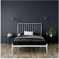 Dorel Home Giulia Modern Metal Double Bed Frame - White