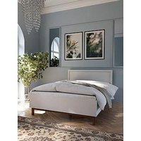Penkridge Wooden Bed With Mattress Options (Buy &Amp; Save!) - Grey/Oak - Bed Frame With Memory Mattress