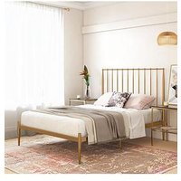 Dorel Home Giulia Modern Double Metal Bed Frame - Gold - Double